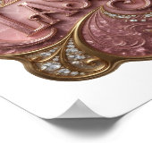 Klassisches Rosa CLASSY Poster (Ecke)