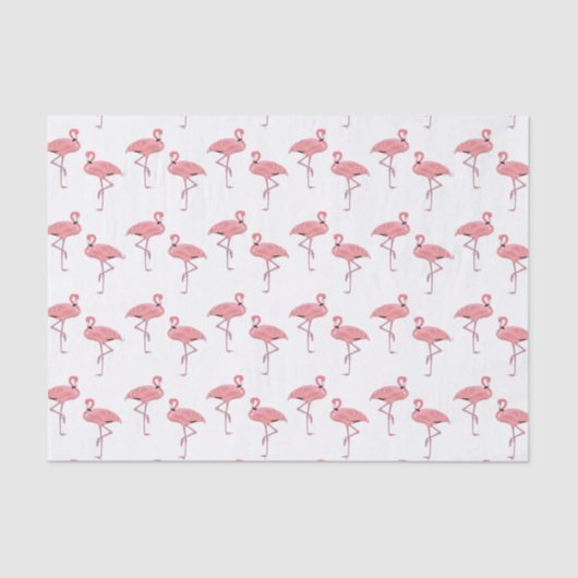 Klassisches rosa Flamingo Muster Seidenpapier (Vorderseite)