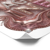 Klassisches Rosa IMAGINE Poster (Ecke)