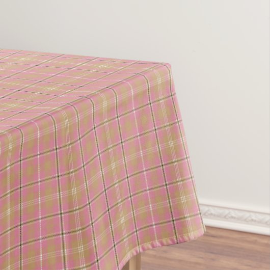 Klassisches rosa Karo Tischdecke (Beispiel)