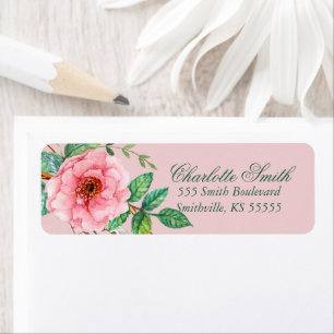 Klassisches Rosa Peony Feather Floral Design