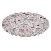 Klassisches rosa u. graues Muster Schneidebrett (Ecke)
