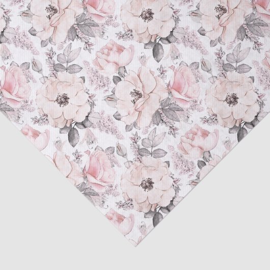 Klassisches rosa u. graues Muster Seidenpapier (Ausschnitt)