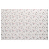 Klassisches rosa u. graues Muster Stoff (Fat Quarter (45,7 x 55,9 cm))