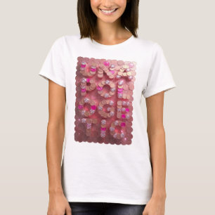 Klassisches Rosa UNAPOLOGETIC Zitat-Design T-Shirt