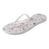Klassisches rosa und graues Muster Badesandalen (Schrägansicht)
