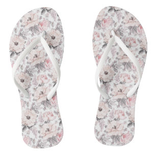 Klassisches rosa und graues Muster Badesandalen