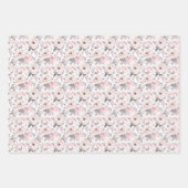 Klassisches rosa und graues Muster Geschenkpapier Set (Vorderseite 2)