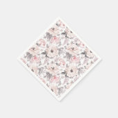 Klassisches rosa und graues Muster Serviette (Ecke)