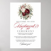 Klassisches Rosé-Burgunder Unplugged-Zeremoniepost Poster (Vorne)