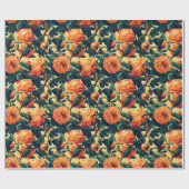 Klassisches Rose-Minimalistisch-Wrapping-Papier Geschenkpapier (Flach)