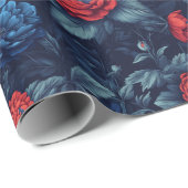 Klassisches Rose-Vintag-Wrapping-Papier Geschenkpapier (Rolleneckpunkt)