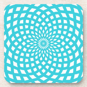 Klassisches Rosette-Muster in Blau und Weiß Untersetzer