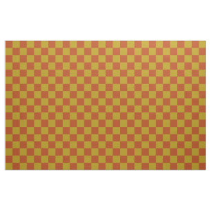 Klassisches Rost- und Gold-Checkerboard-Muster Stoff