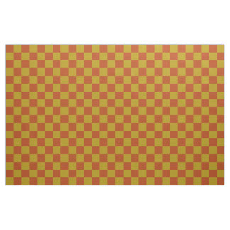 Klassisches Rost- und Gold-Checkerboard-Muster Stoff