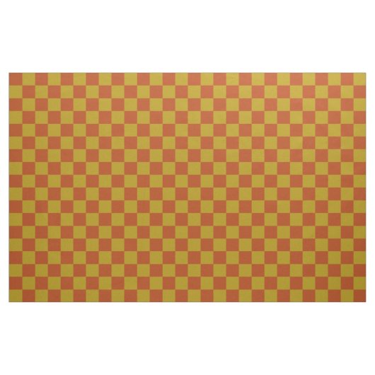 Klassisches Rost- und Gold-Checkerboard-Muster Stoff (Yard (91,4 cm))