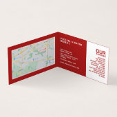 Klassisches Rot, Auto Mechanik und Reparaturen, de Visitenkarten (Innenseite)