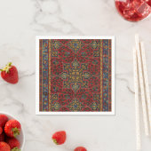 Klassisches Rot-Blau-Muster, Persisches Teppichmus Serviette (Beispiel)