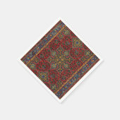 Klassisches Rot-Blau-Muster, Persisches Teppichmus Serviette (Ecke)