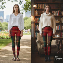 Klassisches Rot Grün Gelb Tartan Karo