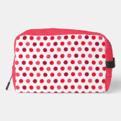 Klassisches Rot-Rosa-Punkte-Muster Waschbeutel (Rückseite)