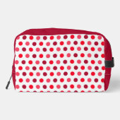 Klassisches Rot-Rosa-Punkte-Muster Waschbeutel (Rückseite)