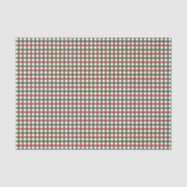 Klassisches Rot und Grün Gingham Karo Weihnachten Seidenpapier