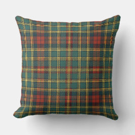 Klassisches Rot- und Grün-Schottisch-Tartan-Karo-M Kissen