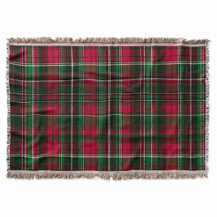 Klassisches Rot und Grün Tartan Karo Decke