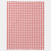 Klassisches Rot-Weiß-Gingham-Picknick Fleecedecke (Vorderseite)