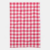 Klassisches rot-weißes Gingham-Muster Rustikal Geschirrtuch (Vertikal)