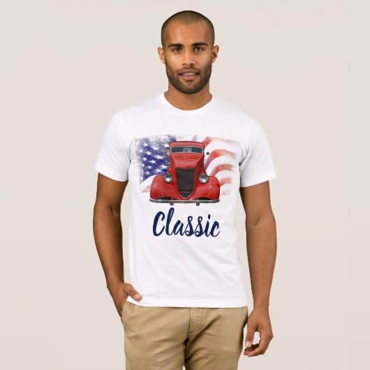 Klassisches rotes Auto 1934 T-Shirt (Vorne ganz)