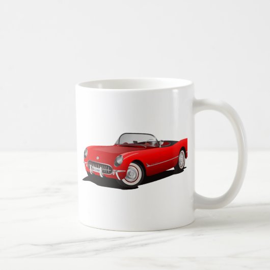 Klassisches Rotes Auto Kaffeetasse (Rechts)