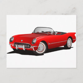 Klassisches Rotes Auto Postkarte