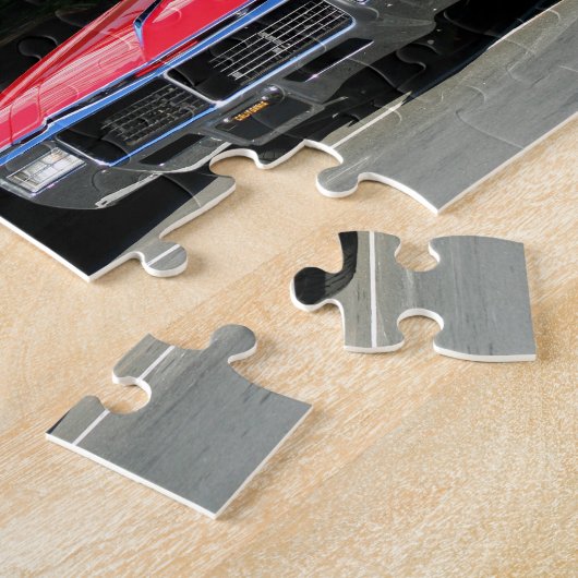 Klassisches rotes Auto Puzzle (Seite)