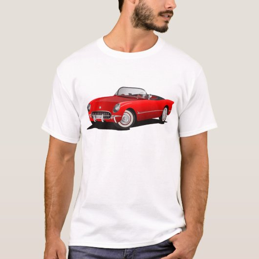 Klassisches Rotes Auto T-Shirt (Vorderseite)