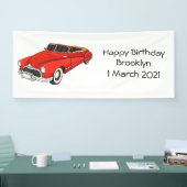 Klassisches rotes Automobil von 1948 Banner (Messe)