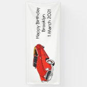 Klassisches rotes Automobil von 1948 Banner (Vertikal)