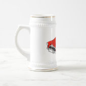Klassisches rotes Automobil von 1948 Bierglas (Links)