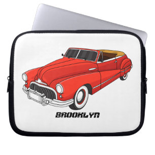 Klassisches rotes Automobil von 1948 Laptopschutzhülle
