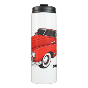 Klassisches rotes Automobil von 1948 Thermosbecher