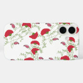 Klassisches rotes Blumen- und Paisleymuster iPhone Case-Mate iPhone Hülle (Rückseite (Horizontal))