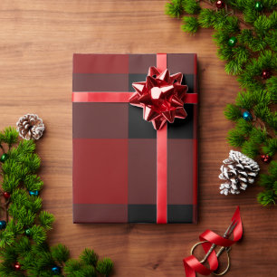 Klassisches Rotes Buffalo-Kariertes Wrapping Paper Geschenkpapier