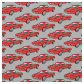 Klassisches rotes Corvette-Design-Stoff Stoff (Nahaufnahme)