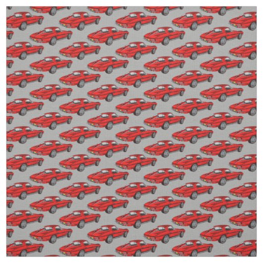 Klassisches rotes Corvette-Design-Stoff Stoff (Muster)