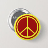 Klassisches rotes Friedenszeichen Button (Vorne & Hinten)