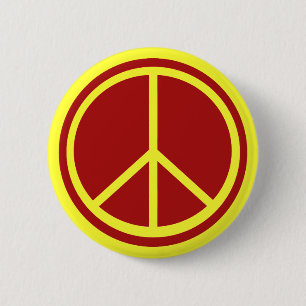 Klassisches rotes Friedenszeichen Button