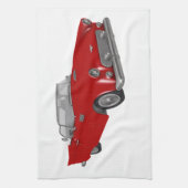 Klassisches rotes Fünfzigerjahre Auto Handtuch (Vertikal)