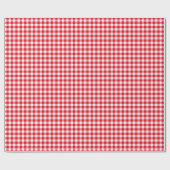 Klassisches rotes Gingham-Geschenkpapier Geschenkpapier (Flach)