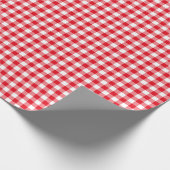Klassisches rotes Gingham-Geschenkpapier Geschenkpapier (Ecke)